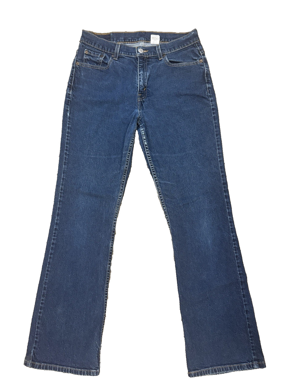 Authentic Y2K Leviโs 515 Bootcut Jeans Womenโs 12 Dark Wash Denim 2000s